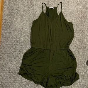 NWOT RioRia Olive Romper with Pockets